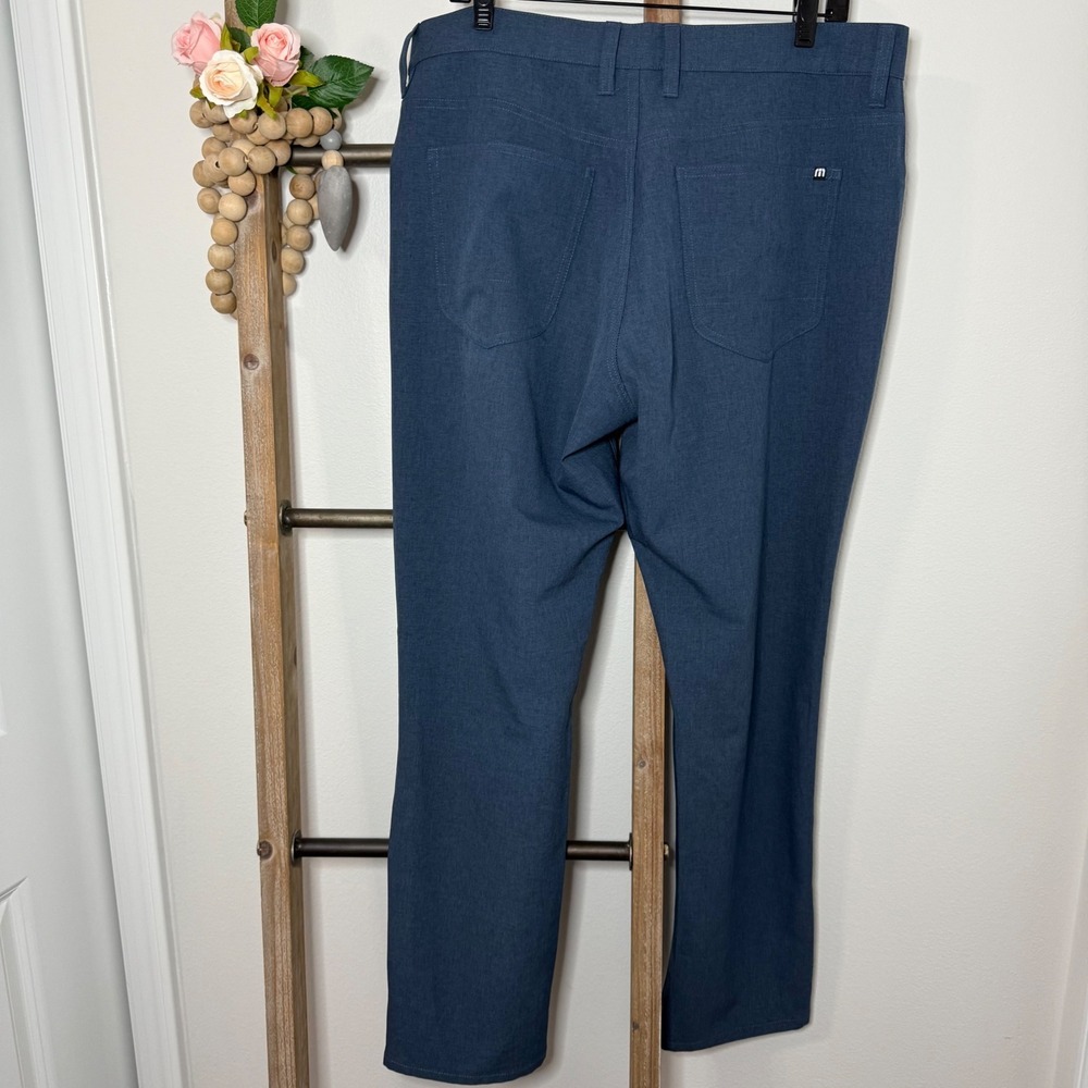 Travis Mathew Mens Blue Golf Dress Pants Size 35 - Picture 7 of 9
